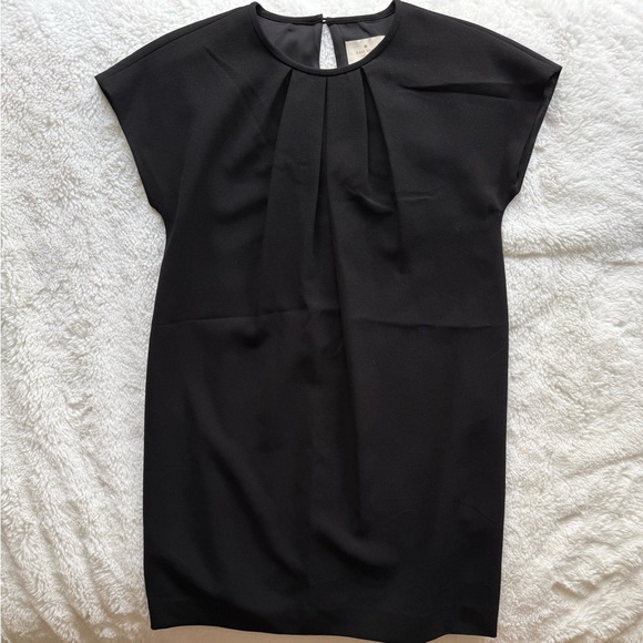 KATE SPADE NEW YORK Black Crepe Cap Sleeve Mini Shift Dress Size 4 - Picture 2 of 5